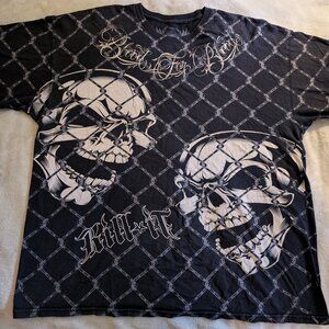 MENS T SHIRT KILL IT CLOTHING XXL Double Extra Large Gothic Skulls Blood For Tee